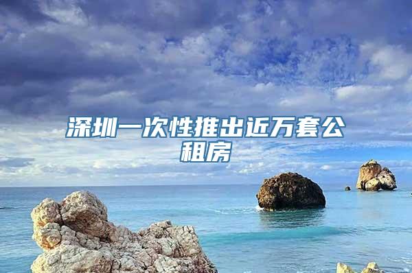 深圳一次性推出近万套公租房