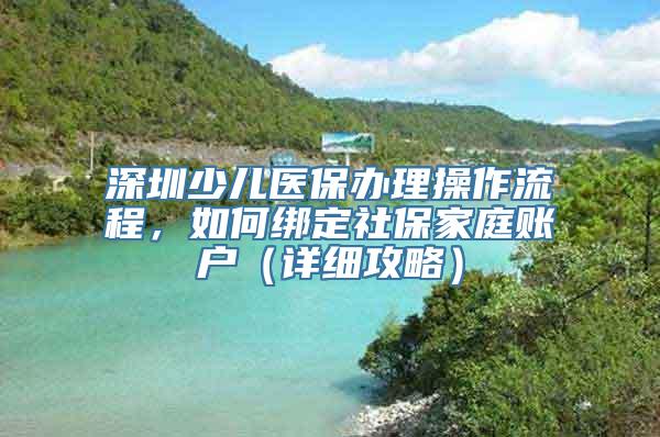 深圳少儿医保办理操作流程，如何绑定社保家庭账户（详细攻略）