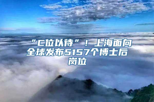 “C位以待”！上海面向全球发布5157个博士后岗位