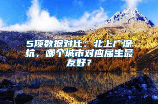 5项数据对比：北上广深杭，哪个城市对应届生最友好？