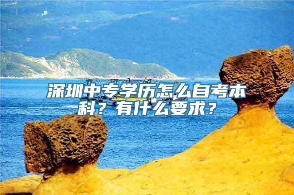 深圳中专学历怎么自考本科？有什么要求？