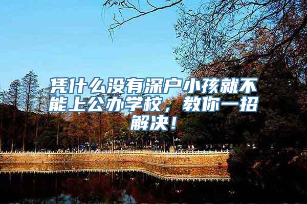 凭什么没有深户小孩就不能上公办学校，教你一招解决！