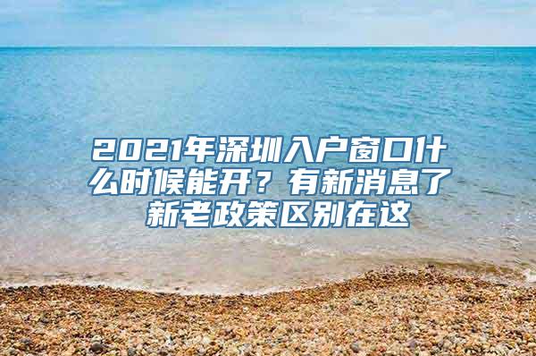 2021年深圳入户窗口什么时候能开？有新消息了 新老政策区别在这