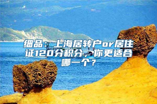 细品：上海居转户or居住证120分积分，你更适合哪一个？