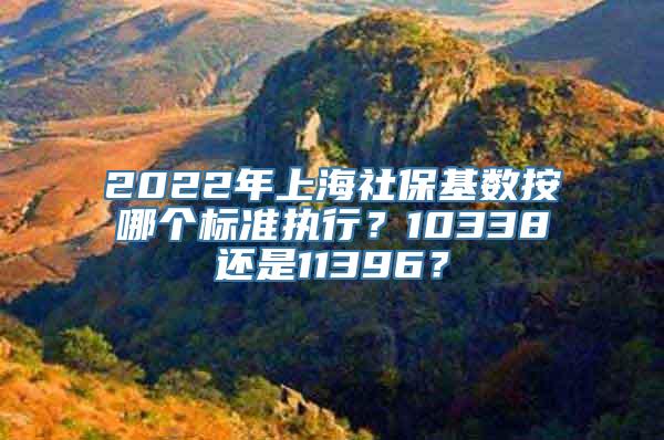 2022年上海社保基数按哪个标准执行？10338还是11396？