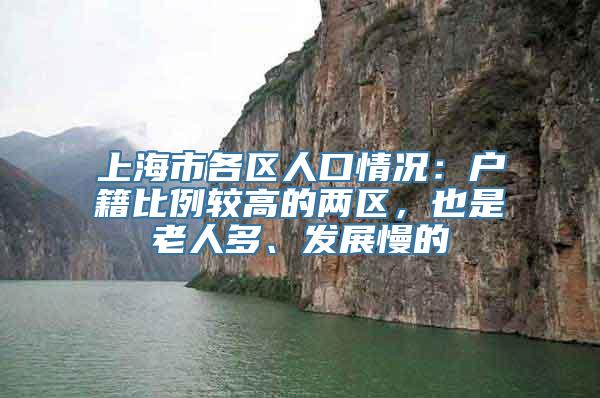 上海市各区人口情况：户籍比例较高的两区，也是老人多、发展慢的