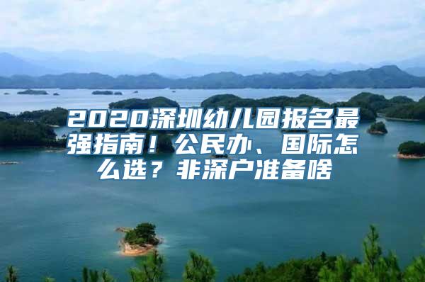 2020深圳幼儿园报名最强指南！公民办、国际怎么选？非深户准备啥