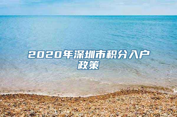 2020年深圳市积分入户政策