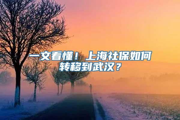 一文看懂！上海社保如何转移到武汉？