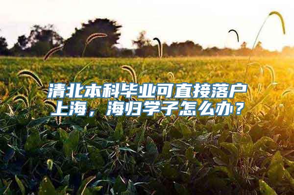 清北本科毕业可直接落户上海，海归学子怎么办？