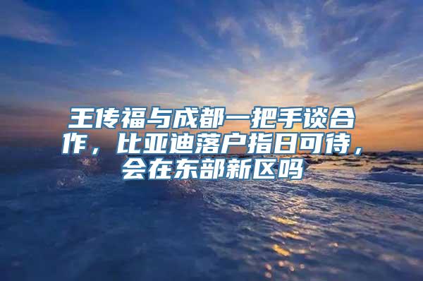 王传福与成都一把手谈合作，比亚迪落户指日可待，会在东部新区吗