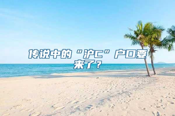 传说中的“沪C”户口要来了？