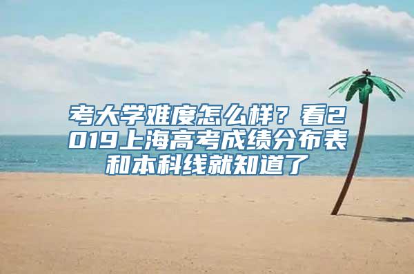 考大学难度怎么样？看2019上海高考成绩分布表和本科线就知道了