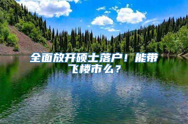 全面放开硕士落户！能带飞楼市么？