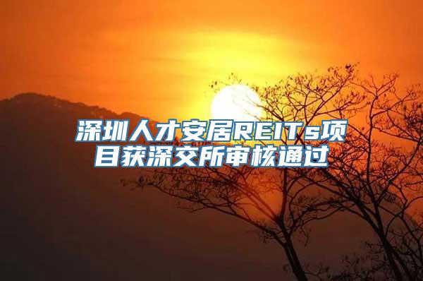 深圳人才安居REITs项目获深交所审核通过