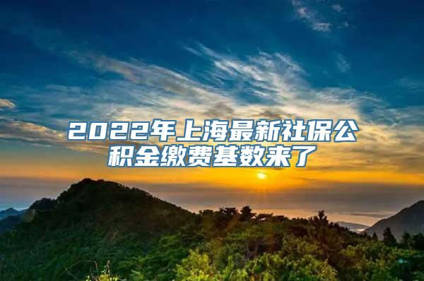 2022年上海最新社保公积金缴费基数来了