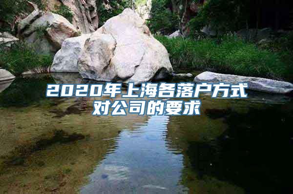 2020年上海各落户方式对公司的要求