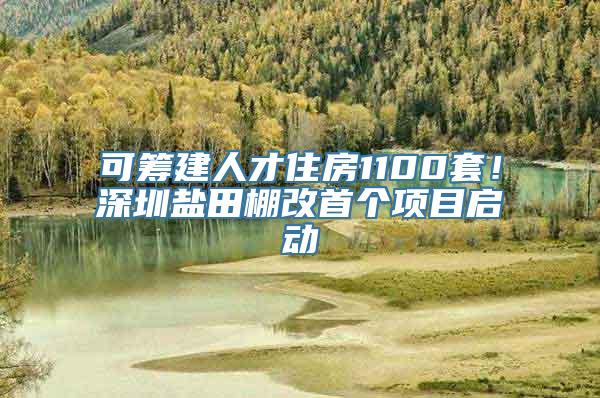 可筹建人才住房1100套！深圳盐田棚改首个项目启动