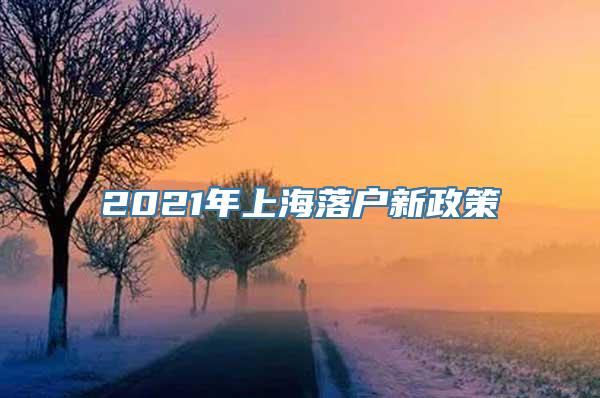 2021年上海落户新政策