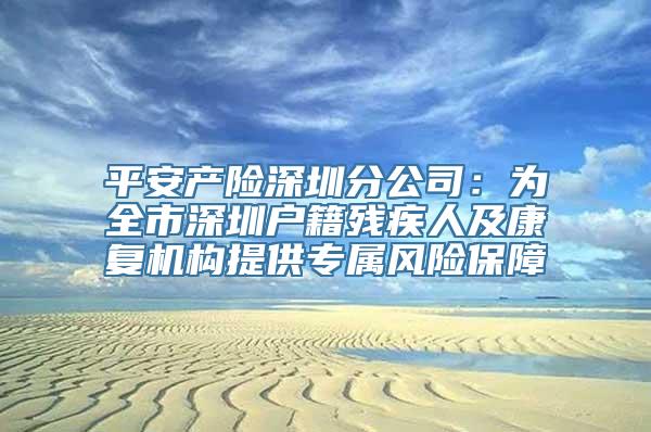 平安产险深圳分公司：为全市深圳户籍残疾人及康复机构提供专属风险保障