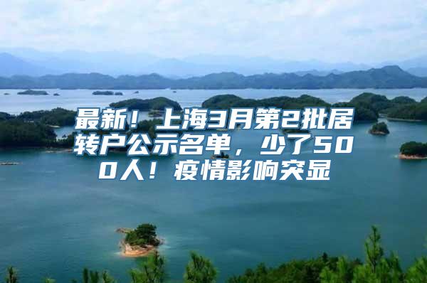 最新！上海3月第2批居转户公示名单，少了500人！疫情影响突显