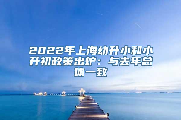 2022年上海幼升小和小升初政策出炉：与去年总体一致