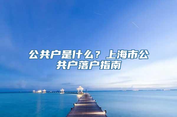 公共户是什么？上海市公共户落户指南