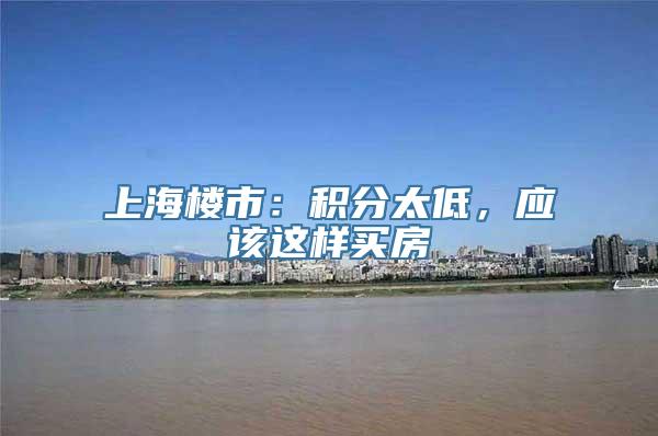 上海楼市：积分太低，应该这样买房