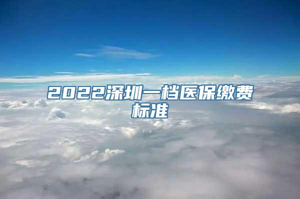 2022深圳一档医保缴费标准