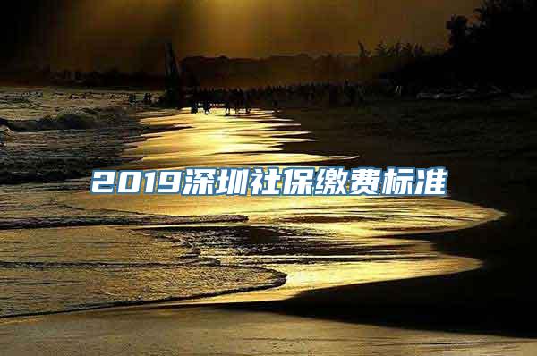 2019深圳社保缴费标准