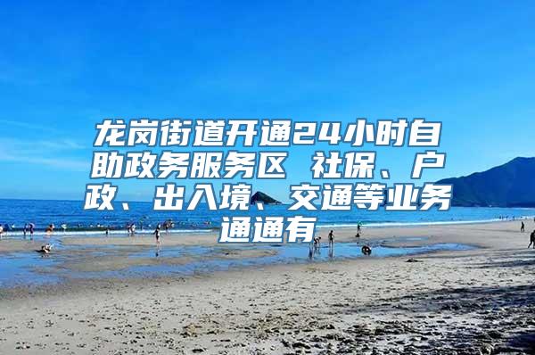 龙岗街道开通24小时自助政务服务区 社保、户政、出入境、交通等业务通通有