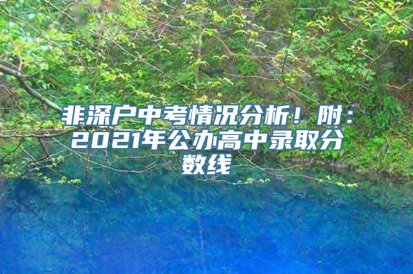 非深户中考情况分析！附：2021年公办高中录取分数线