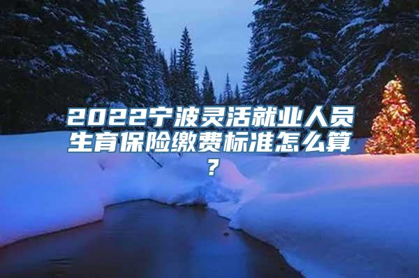 2022宁波灵活就业人员生育保险缴费标准怎么算？