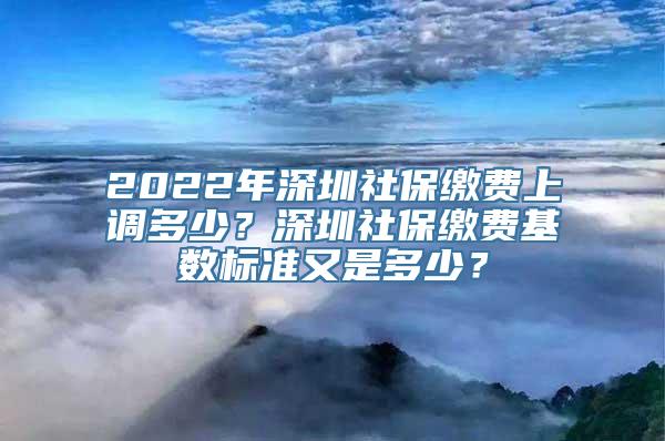 2022年深圳社保缴费上调多少？深圳社保缴费基数标准又是多少？