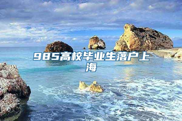 985高校毕业生落户上海