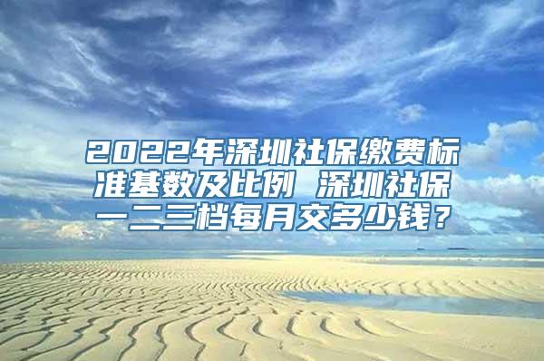 2022年深圳社保缴费标准基数及比例 深圳社保一二三档每月交多少钱？