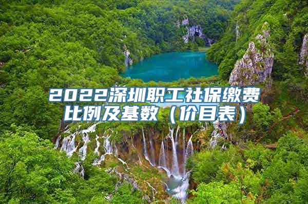 2022深圳职工社保缴费比例及基数（价目表）