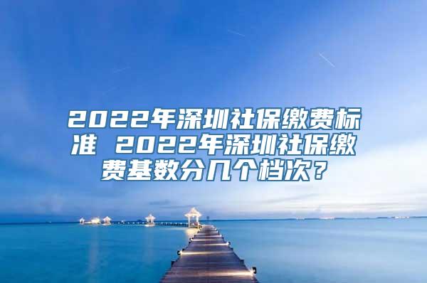 2022年深圳社保缴费标准 2022年深圳社保缴费基数分几个档次？