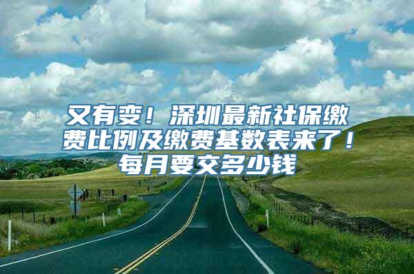 又有变！深圳最新社保缴费比例及缴费基数表来了！每月要交多少钱