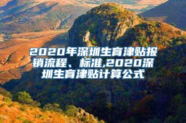 2020年深圳生育津贴报销流程、标准,2020深圳生育津贴计算公式