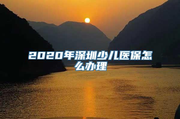 2020年深圳少儿医保怎么办理