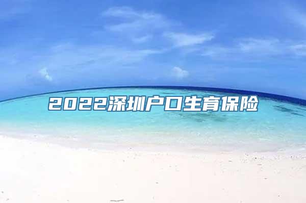 2022深圳户口生育保险