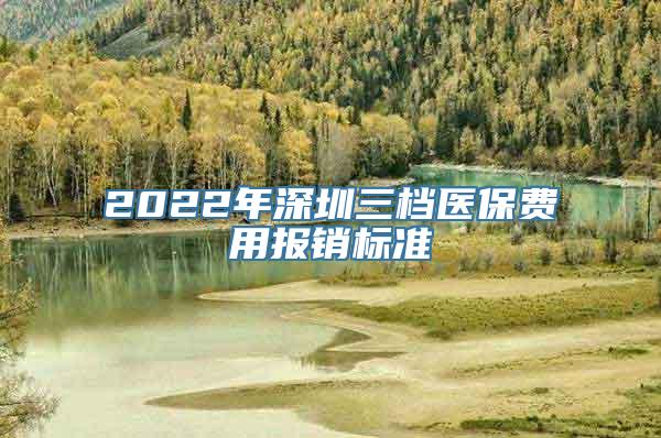 2022年深圳三档医保费用报销标准