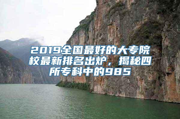 2019全国最好的大专院校最新排名出炉，揭秘四所专科中的985