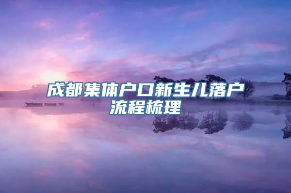 成都集体户口新生儿落户流程梳理