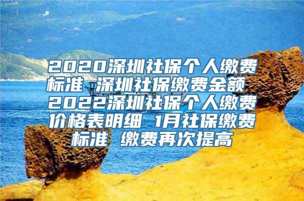 2020深圳社保个人缴费标准 深圳社保缴费金额 2022深圳社保个人缴费价格表明细 1月社保缴费标准 缴费再次提高