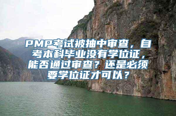 PMP考试被抽中审查，自考本科毕业没有学位证，能否通过审查？还是必须要学位证才可以？