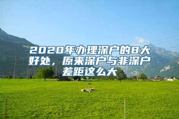 2020年办理深户的8大好处，原来深户与非深户差距这么大