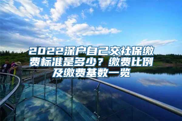 2022深户自己交社保缴费标准是多少？缴费比例及缴费基数一览