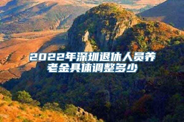 2022年深圳退休人员养老金具体调整多少